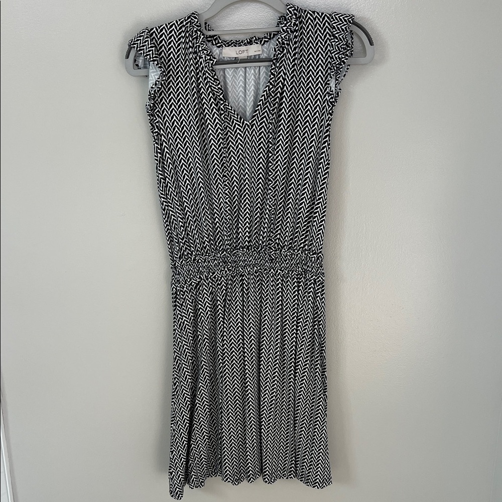 Black and White Loft Dress
